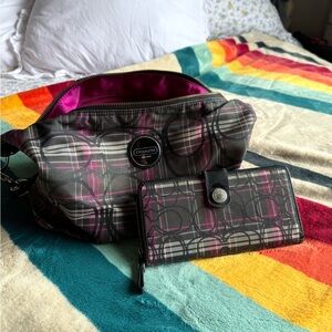 Coach Women's Black and Pink Baby Bag Set